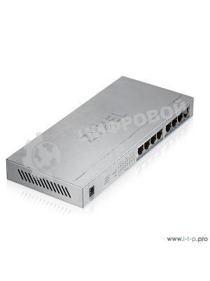 Коммутатор Zyxel GS1008HP Switch PoE +, 8xGE PoE +, tabletop, metal, silent, budget PoE 60 W