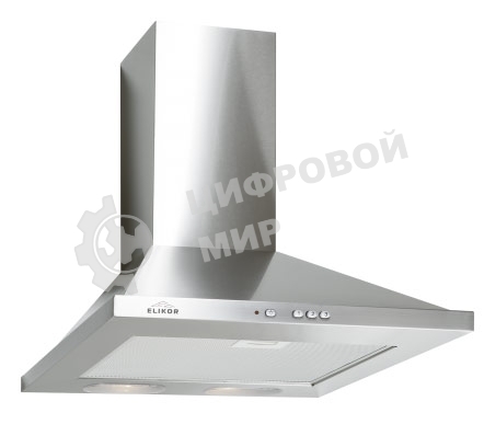 Вытяжка каминная Elikor Оптима 50Н-400-К3Л нержавеющая сталь, 50 см, 400 куб. м/ч, 55 дБ