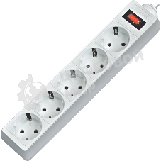 Сетевой фильтр Defender ES 99481 белый, 1.8 м, EURO, 5 розеток, 2200 Вт
