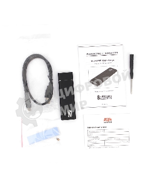 Внешний корпус AgeStar USB 3.1 Type-C M.2 NVME (M-key) AgeStar 31UBNV5C черный, алюминий, черный