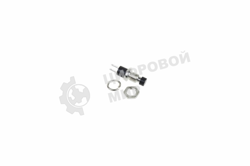 Выключатель-кнопка металл Rexant 220V 2А (2с) (ON)-OFF Ø7.2 черная Micro