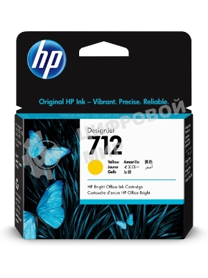 Картридж струйный HP 712 3ED69A желтый (29мл) для HP DJ Т230/630