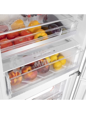 Холодильник Maunfeld MFF200NFW белый двухкамерный инвертор 271/106 л морозилка снизу, No Frost