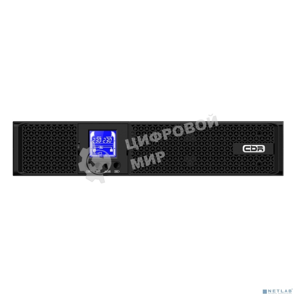 Источник бесперебойного питания CBR ESN-3KRT-9I-LCHERSC Online 3000VA/3000W RT 9 x C13, LCD, HID-USB, RS232, EPO, SNMP slot