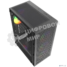Компьютерный корпус Powercase Mistral EA17, Tempered Glass, 4x 120мм ARGb PWM Fan, черный, ATX (CMAEA17-A4)