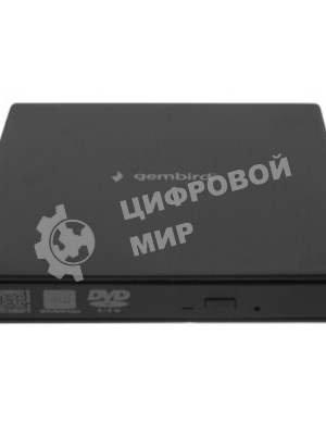 Оптический привод внешний с интерфейсом USB Gembird DVD-USB-02 пластик, черный
