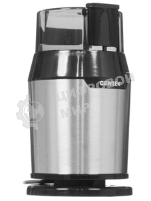 Кофемолка Centek CT-1362 (сталь) 200Вт, 60гр, стальн стакан, стальн чаша, прозрачная крышка
