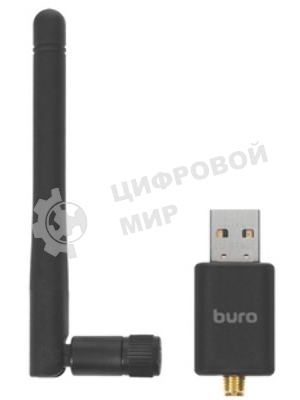 Адаптер USB Buro Bluetooth 4.0+EDR class 1 100м черный
