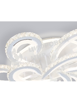 Потолочный светодиодный светильник Ambrella light FA1704/6+3 WH/CH белый/хром 255W 3000K-6400K 610*610*130 (ПДУ РАДИО 2.4G)