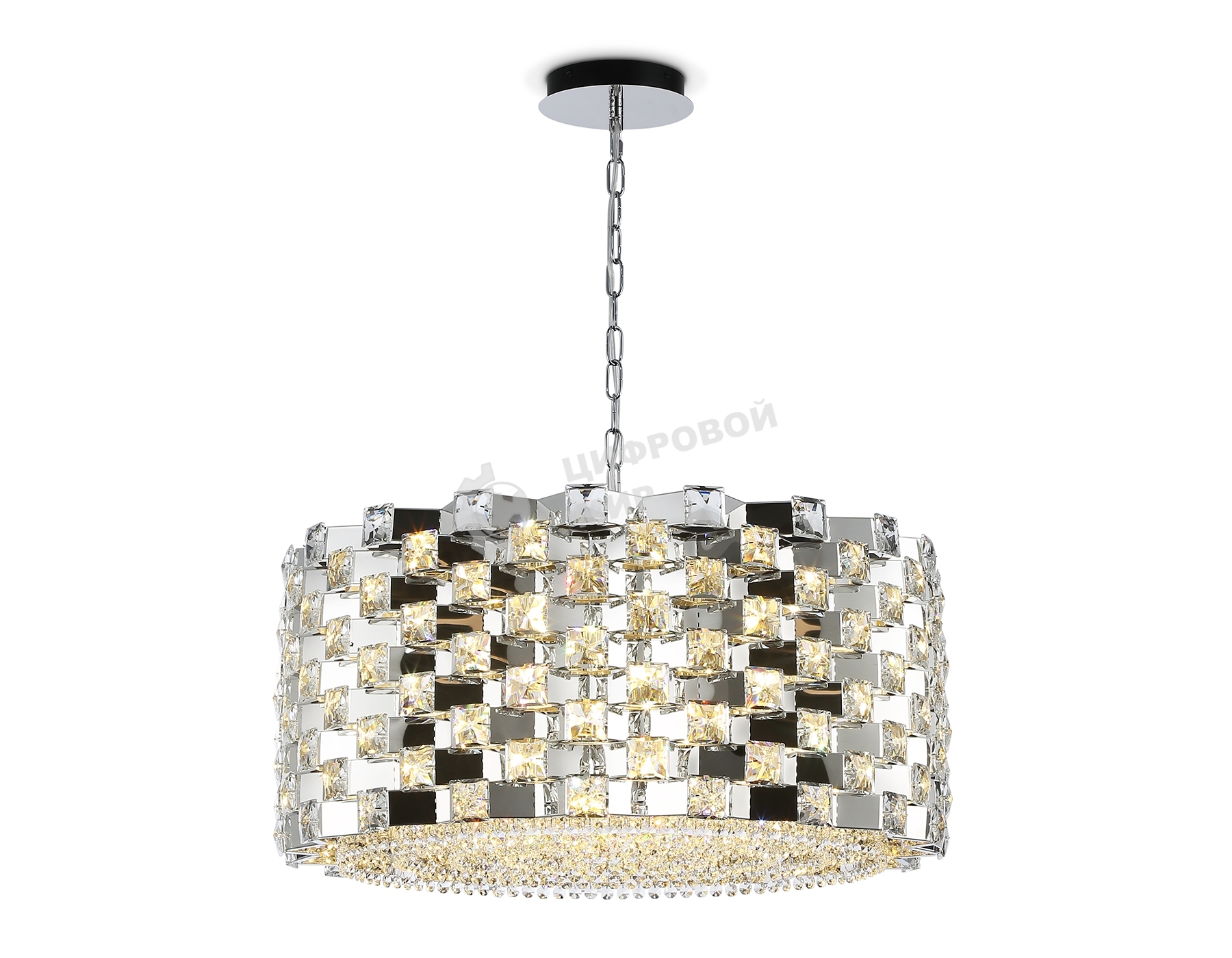 Люстра Ambrella light LH41006/18 CH/CL хром/прозрачный E14*18 max 40W D700*320