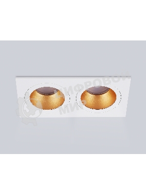 Встраиваемый точечный светильник Ambrella light TN102831/2 WH/GD белый/золото GU5.3/2 178*93*50