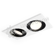 Комплект встраиваемого поворотного светильника Ambrella light XC7635081 SWH/PBK белый песок/черный полированный MR16 GU5.3 (C7635, N7002)