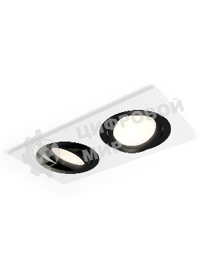 Комплект встраиваемого поворотного светильника Ambrella light XC7635081 SWH/PBK белый песок/черный полированный MR16 GU5.3 (C7635, N7002)