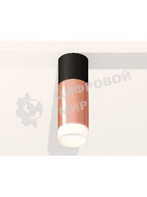 Светильник Ambrella Light XS6326042 PPG/SBK/FR золото розовое полированное/черный песок/белый матовый MR16 GU5.3