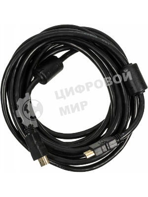 Кабель-соединительный аудио-видео Ningbo HDMI-5M-MG HDMI (m)/HDMI (m) 5м. феррит.кольца позолоченные контакты черный