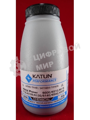 Тонер Xerox Phaser 6000/6010/6015/6125/6128/6130/6140/6500/6505черный, химический (фл.40г.) Katun фас. России