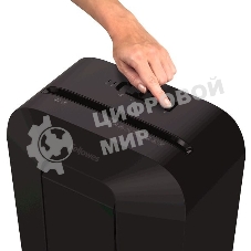 Шредер Fellowes PowerShred LX50 черный (секр.P-4)/перекрестный/9лист./17лтр./скрепки/скобы/пл.карты