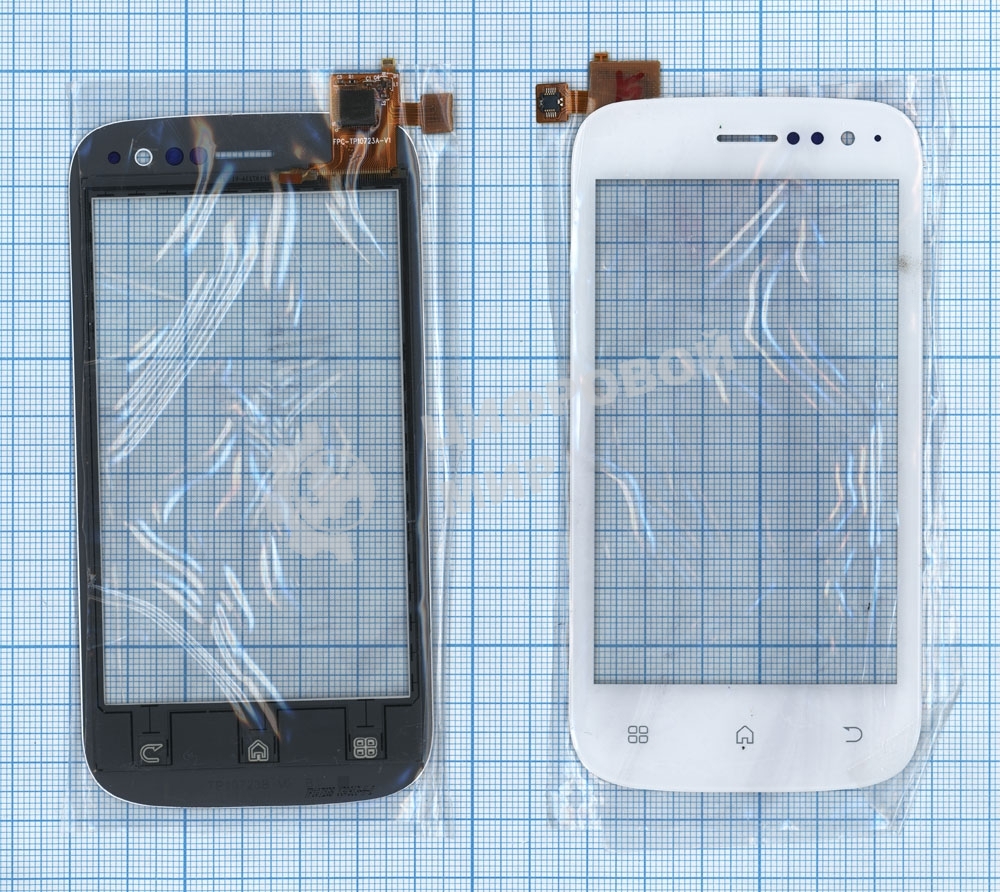 Сенсорное стекло (тачскрин) для Fly IQ442 Miracle, белое