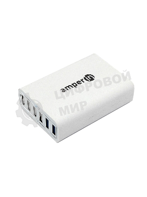 Блок питания (сетевой адаптер) Amperin Quick Charge 6-port QC 3.0 USB (YDS-TC060-4-2-0), белый