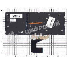 Клавиатура для ноутбука Asus UX460U UX460UA черная с подсветкой