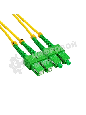 Патч-корд волоконно-оптический ExeGate FC-D-9-SC/APC-SC/APC-3M-LSZH (Шнур ВО SM 9/125 (OS2/G.652.D), SC/APC-SC/APC, Duplex, LSZH, 3м)