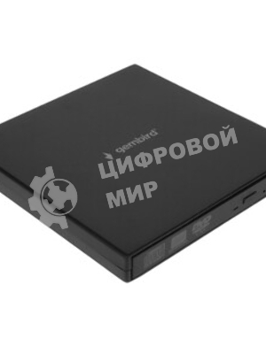 Оптический привод внешний с интерфейсом USB Gembird DVD-USB-02 пластик, черный