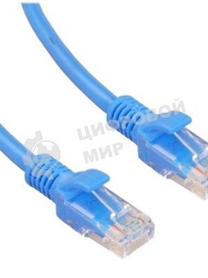 Патч-корд CCA light UTP Гарнизон PC-UTP-5e-1-B cat.5e, 1м, литой, многожильный синий
