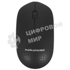 Мышь беспроводная Nakatomi MRON-02U черный, 1200 dpi, радиоканал, USB, кнопки - 3