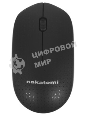 Мышь беспроводная Nakatomi MRON-02U черный, 1200 dpi, радиоканал, USB, кнопки - 3