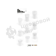 Насадка для корпуса светильника N6256 FR белый матовый D60*H52mm Out40mm MR16