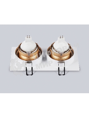 Встраиваемый точечный светильник Ambrella light TN102831/2 WH/GD белый/золото GU5.3/2 178*93*50
