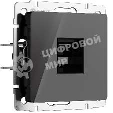 Розетка Ethernet RJ-45 (черный акрил)