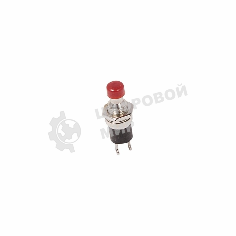 Выключатель-кнопка металл Rexant 220V 2А (2с) (ON)-OFF Ø7.2 красный Micro