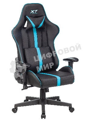 Кресло игровое A4Tech X7 GG-1200 черный/голубой искусственная кожа крестовина пластик