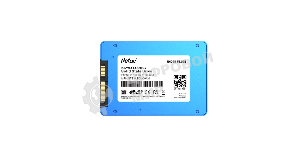 Накопитель SSD Netac N600S, 512Gb, SATA III, 2.5