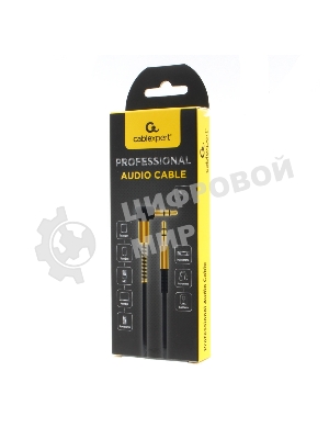 Кабель Cablexpert аудио 90˚ CCAB-02-35MML-1MB. 3.5 Jack (M)/3.5 Jack (M), черный, 1м, блистер