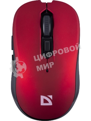 Мышь беспроводная Defender Gassa MM-105 красный, 1600 dpi, радиоканал, USB, кнопки - 6