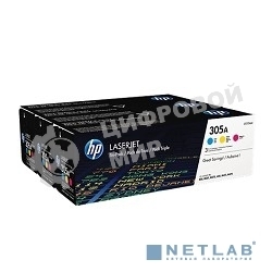 Картридж лазерный набор HP CF370AM № 305A голубой/пурпурный/желтый CLJ M451 (CE411A+CE412A+CE413A)