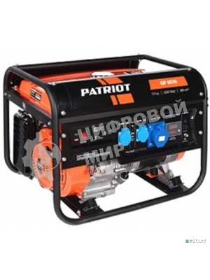 Электрогенератор бензиновый Patriot GP 6510, 5.5 кВт, 78 дБ, 71 кг