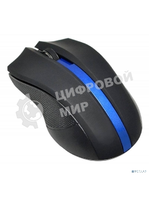 Мышь беспроводная Oklick 615MW черный/синий, 1000 dpi, радиоканал, USB, кнопки - 3