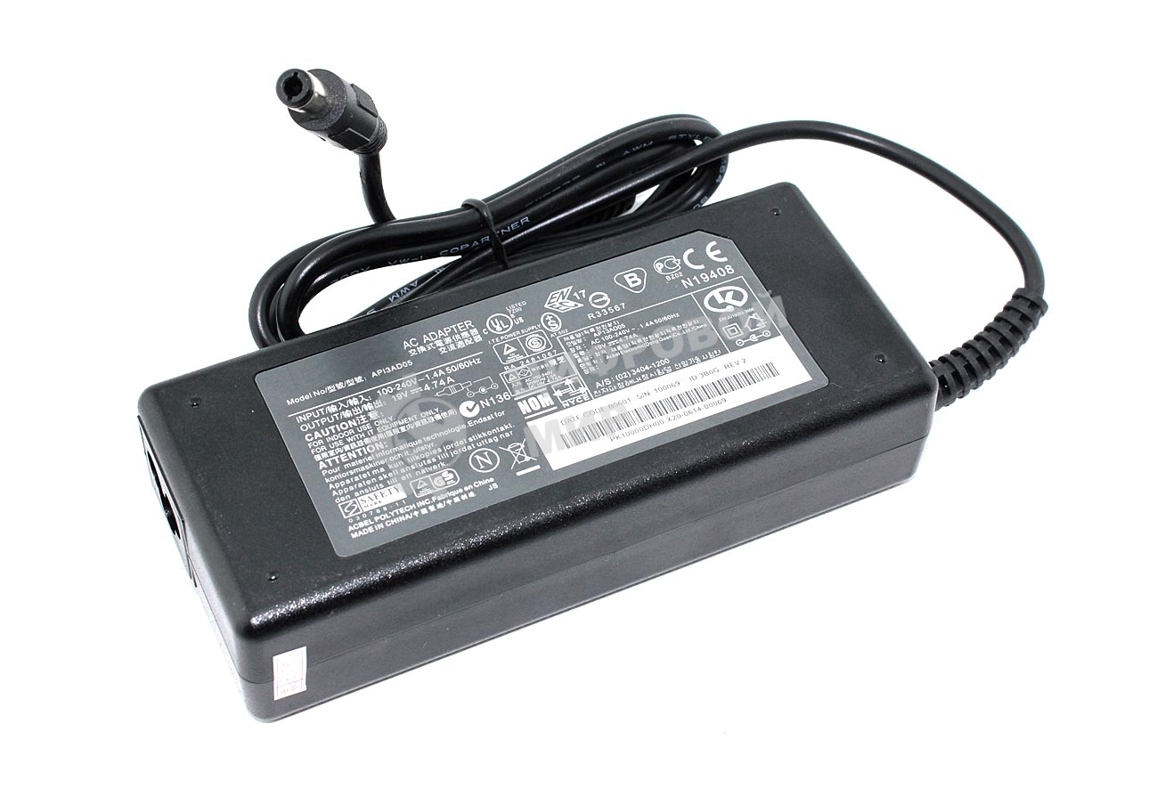 Блок питания (сетевой адаптер) для ноутбуков Toshiba 19V 4.74A 6.5x3.0 HC