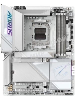 Материнская плата Gigabyte X870E AORUS PRO ICE, AM5, AMD X870E, 4xDDR5, 4xSATA, 4xM.2, 1xPCI-E 5.0 x16, 1xPCI-E 4.0 x4, 1xPCI-E 3.0 x4, 1xHDMI, 2xUSB-C, 1x 2.5Gb LAN, 2xUSB-A 3.2 Gen 2, 3xUSB-A 3.2 Gen 1, 2xUSB-A 2.0, 2x3.5 мм, TOSLINK, 7.1, 2xUSB4, 4xUSB-A 3.2 Gen 1, ATX