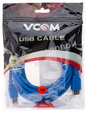 Кабель AM/AF USB3.0 5.0м VCOM удлинитель USB 3.0, VUS7065-5M
