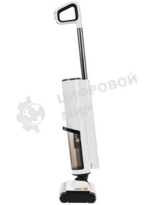 Пылесос вертикальный Deerma DEM-VX910W белый/черный, питание от аккумулятора, 230 Вт, уборка влажная/сухая, пылесборник 0.7 л, работа от АКБ max - 45 мин