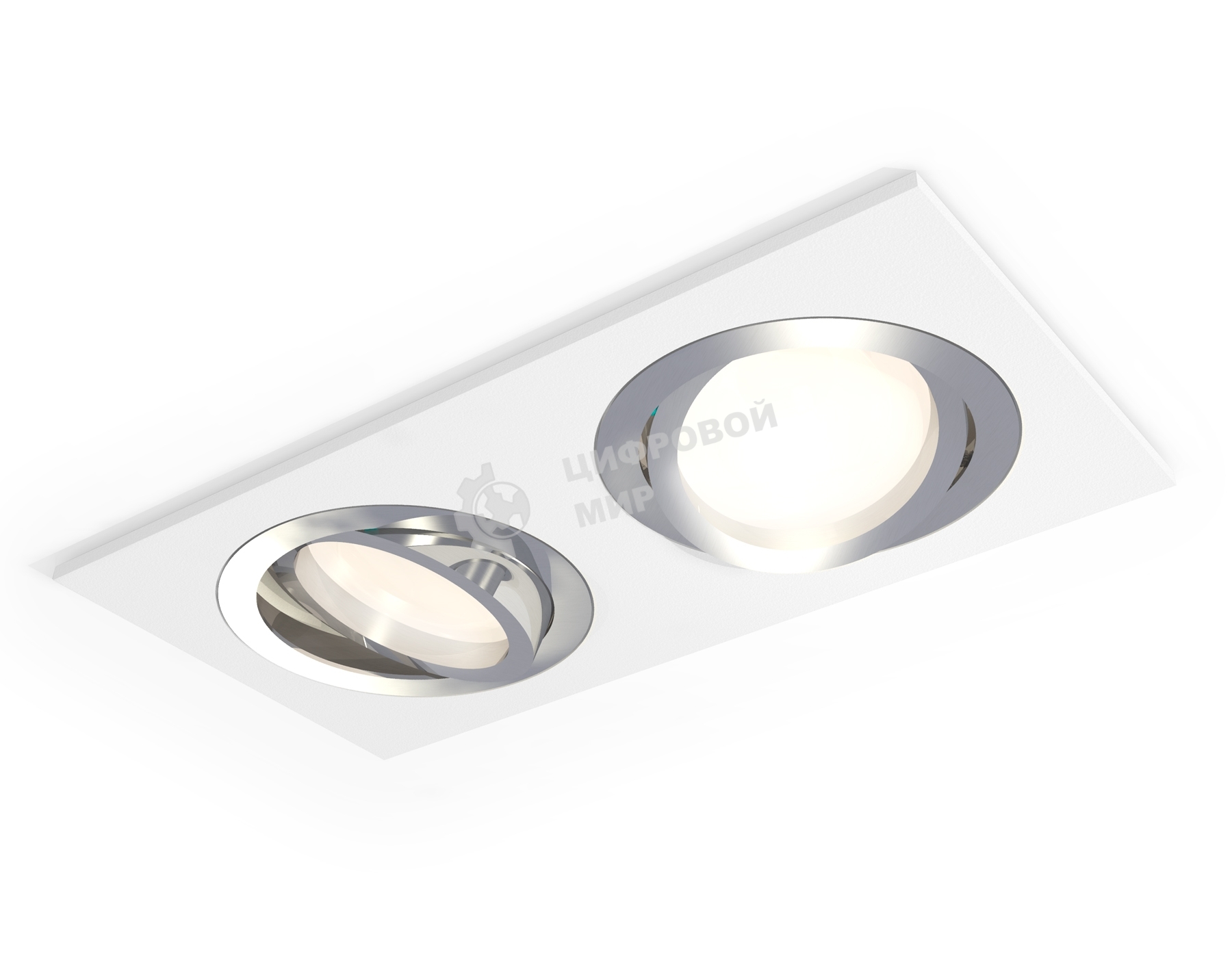 Комплект встраиваемого поворотного светильника Ambrella light XC7635082 SWH/PSL белый песок/серебро полированное MR16 GU5.3 (C7635, N7003)