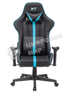 Кресло игровое A4Tech X7 GG-1200 черный/голубой искусственная кожа крестовина пластик
