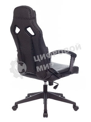 Кресло Zombie DRIVER черный, экокожа, 120 кг, механизм качания