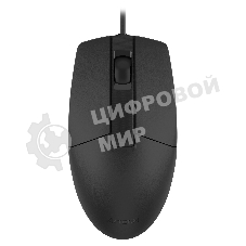 Мышь проводная A4Tech OP-330S черный, 1200 dpi, USB Type-A, кнопки - 3