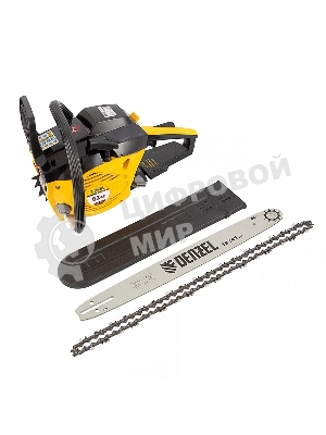 Пила цепная бензиновая Denzel DGS-5218, шина 45 см, 52см3, 3,5 л.с., шаг 0,325, паз 1,5 мм,