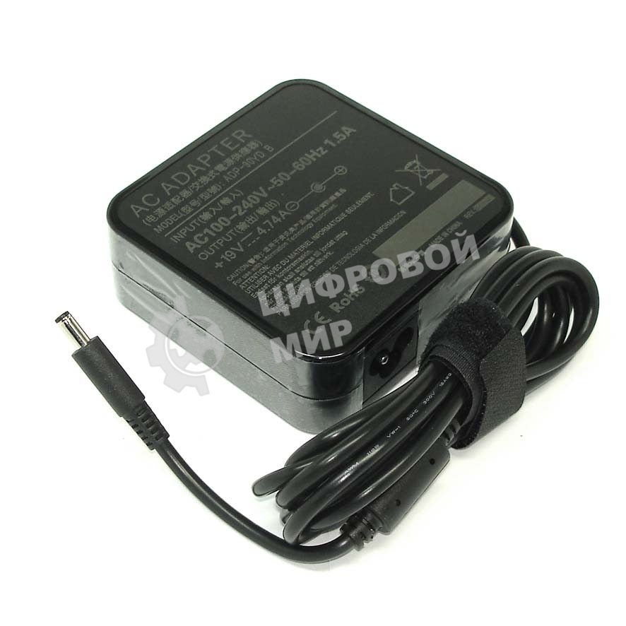 Блок питания (сетевой адаптер) для ноутбуков Asus 19V 4.74A 4.5x3.0мм pin 90W OEM